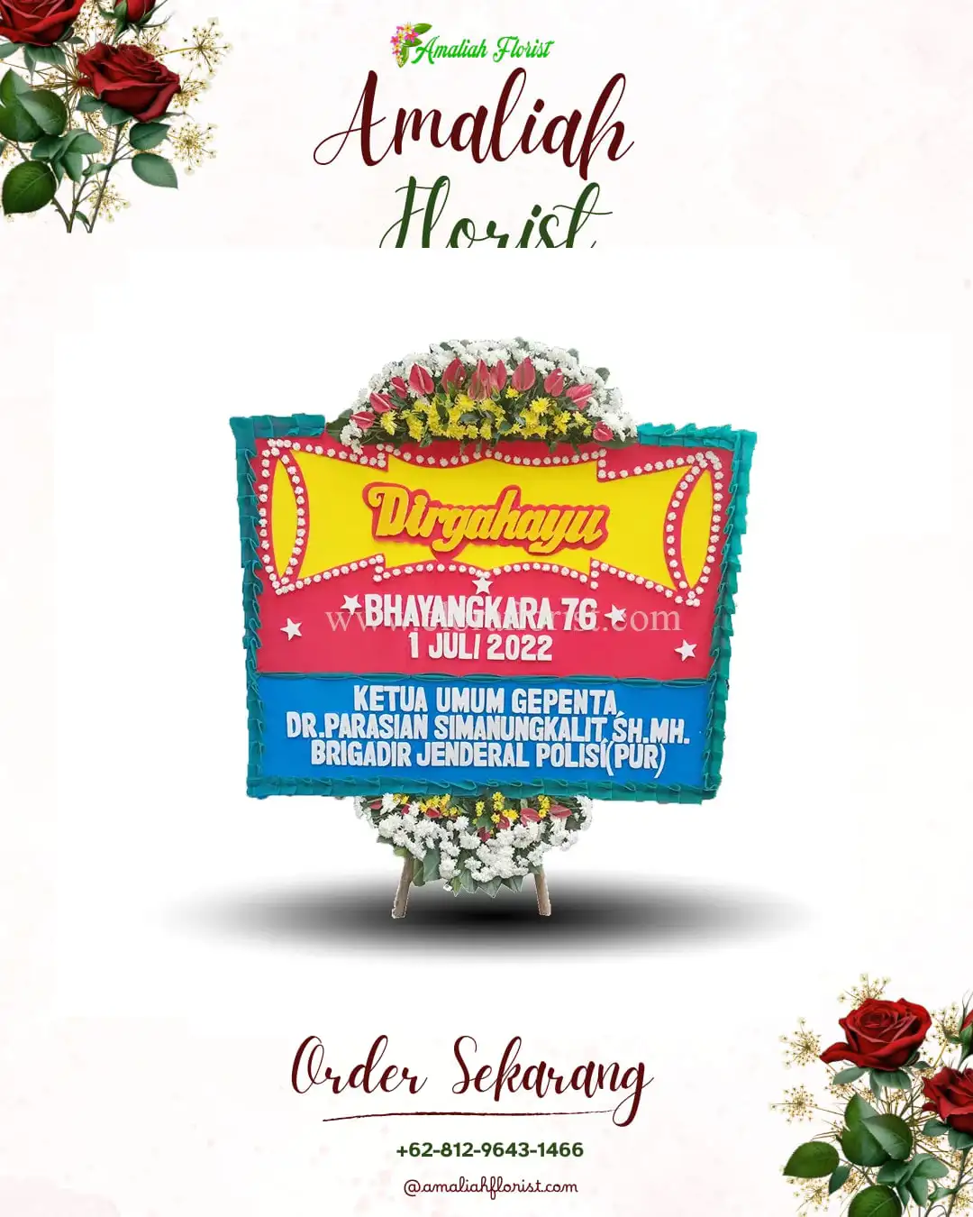 Papan Bunga HUT Ulang Tahun Margahayu